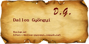 Dallos Gyöngyi névjegykártya