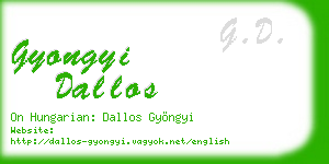 gyongyi dallos business card